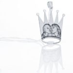 שרשרת חריטת תמונה צורת כתר