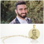 שרשרת חריטת תמונה תליון עגול